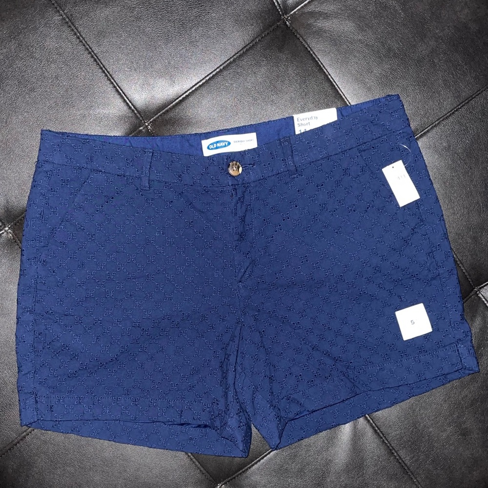 Old Navy Blue Everyday Eyelet Shorts